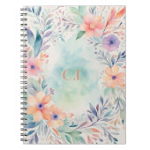 Gepersonaliseerde Waterverf Floral Notitieboek Hoe (Voorkant)