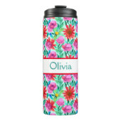 Gepersonaliseerde  Waterverf Floral Thermosbeker (Voorkant)