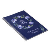 Gepersonaliseerde Waterverf Floral Zwangerschapsjo Notitieboek (Rechterzijde)