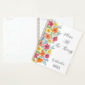 Gepersonaliseerde Waterverf Florals Planner (Display)