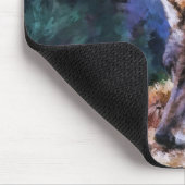 Gepersonaliseerde Waterverf gekleurde Wolf Wilde D Muismat (Hoek)