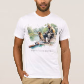 Gepersonaliseerde waterverf Gevist Verjaardagsfees T-shirt (Voorkant)