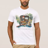 Gepersonaliseerde waterverf Gevist Verjaardagsfees T-shirt (Voorkant)