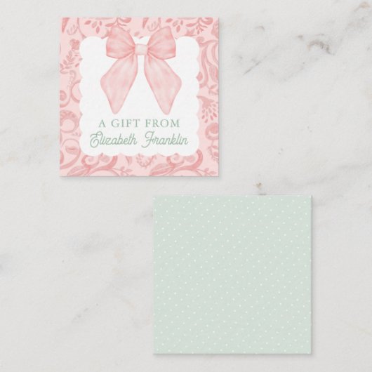 Gepersonaliseerde Waterverf Gift Label of Informatiekaartje (Voorkant / Achterkant)