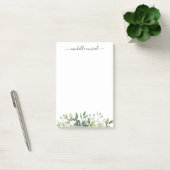 Gepersonaliseerde Waterverf Greenery Notitieblok Post-it® Notes (Kantoor)