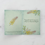 Gepersonaliseerde Waterverf Greenery Sympathiekaar Kaart (Binnen)