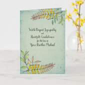 Gepersonaliseerde Waterverf Greenery Sympathiekaar Kaart (Gele Bloem)