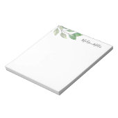 Gepersonaliseerde Waterverf groen Notitieblok (Linkerzijde)