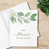 Gepersonaliseerde Waterverf groen Planner
