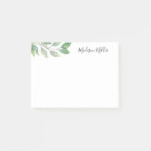 Gepersonaliseerde Waterverf groen Post-it® Notes (Voorkant)