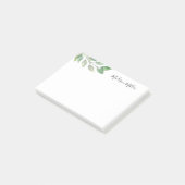 Gepersonaliseerde Waterverf groen Post-it® Notes (Schuin)