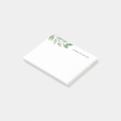 Gepersonaliseerde Waterverf groen Post-it® Notes (Schuin)