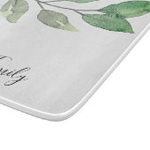 Gepersonaliseerde Waterverf groen Snijplank (Hoek)