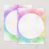 Gepersonaliseerde Waterverf Handgeschreven Monogra Notitiekaartje (Voorkant / Achterkant)