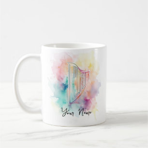 Gepersonaliseerde Waterverf Harp Mok