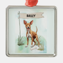 Gepersonaliseerde waterverf hond Pharaoh Hound