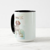 Gepersonaliseerde waterverf hond Welsh Springer Sp Mok (Voorkant links)