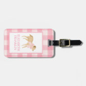 Gepersonaliseerde Waterverf Hondenschooltas Label Bagagelabel (Voorkant horizontaal)