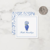 Gepersonaliseerde Waterverf Hortensia bellen Notitiekaartje (Voorkant / Achterkant in situ)