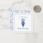 Gepersonaliseerde Waterverf Hortensia Gift Enclosu Notitiekaartje (Voorkant / Achterkant in situ)