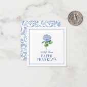 Gepersonaliseerde Waterverf Hortensia Gift Enclosu Notitiekaartje (Voorkant / Achterkant in situ)