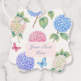 Gepersonaliseerde Waterverf Hortensia Gift Label