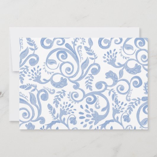 Gepersonaliseerde Waterverf Hortensia Stationery Bedankkaart (Achterkant)