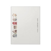 Gepersonaliseerde Waterverf huizen Realty Notitieblok (Linkerzijde)