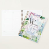 Gepersonaliseerde Waterverf Hydrangea bruiloft Planner (Display)