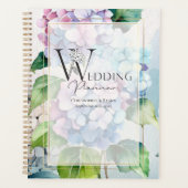 Gepersonaliseerde Waterverf Hydrangea bruiloft Planner (Voorkant)