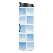 Gepersonaliseerde Waterverf Initiaal Reismok Thermosbeker (Geroteerd rechts)