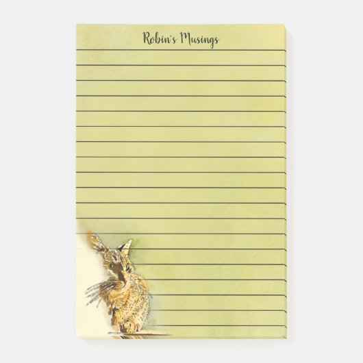 Gepersonaliseerde Waterverf Kat Profiel Whiskers L Post-it® Notes (Voorkant)