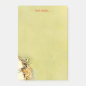 Gepersonaliseerde Waterverf Kat Whiskers Heart Nos Post-it® Notes (Voorkant)