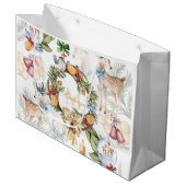 Gepersonaliseerde Waterverf Kerst Groot Cadeauzakje (Voorkant Gekanteld)