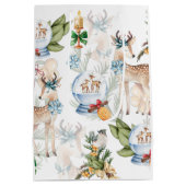 Gepersonaliseerde Waterverf Kerst Medium Cadeauzakje (Achterkant)