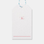 Gepersonaliseerde Waterverf kerstboom met tot: Cadeaulabel (Achterkant)