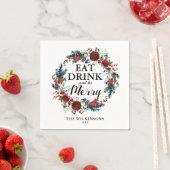 Gepersonaliseerde Waterverf kerstmis Servet (Insitu)