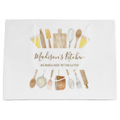 Gepersonaliseerde Waterverf keuken kookgerei Groot Cadeauzakje (Voorkant)