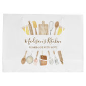 Gepersonaliseerde Waterverf keuken kookgerei Groot Cadeauzakje (Achterkant)