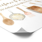 Gepersonaliseerde Waterverf keuken kookgerei Poster (Hoek)