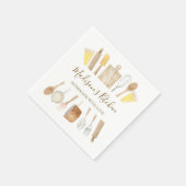 Gepersonaliseerde Waterverf keuken kookgerei Servet (Hoek)