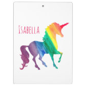 Gepersonaliseerde Waterverf Kinderen voor regenboo Klembord (Achterkant)