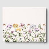 Gepersonaliseerde Waterverf Kleurrijke Wildflower  Gastenboek (Achterkant)