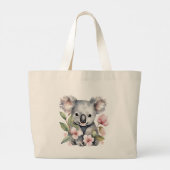 Gepersonaliseerde Waterverf Koala Beer Canvas tas (Achterkant)