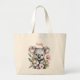 Gepersonaliseerde Waterverf Koala Beer Canvas tas