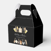 Gepersonaliseerde Waterverf Koken Gereedschap Bedankdoosjes (Achterkant)