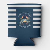 Gepersonaliseerde Waterverf Krab Summer Beach Naut Blikjeskoeler (Voorkant)