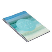 Gepersonaliseerde Waterverf Kust Abstract gastenbo Notitieboek (Rechterzijde)