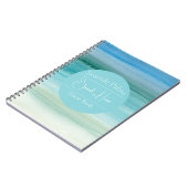 Gepersonaliseerde Waterverf Kust Abstract gastenbo Notitieboek (Linkerzijde)