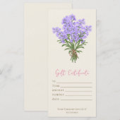 Gepersonaliseerde Waterverf Lavendel Cadeaubon (Voorkant / Achterkant)